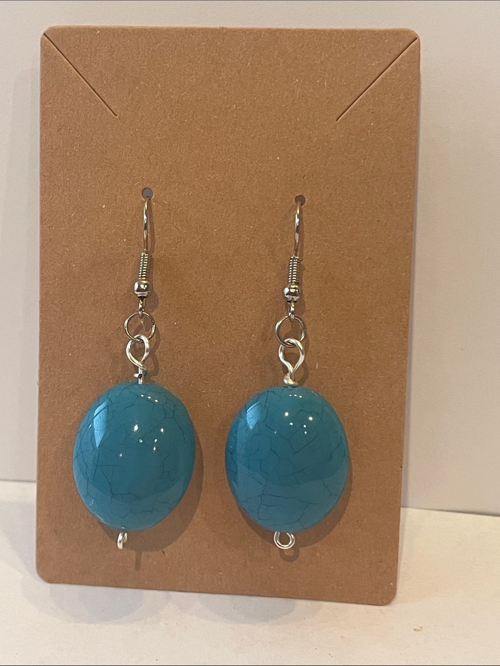 Teal Stone Drop Earrings - Women Jewelry